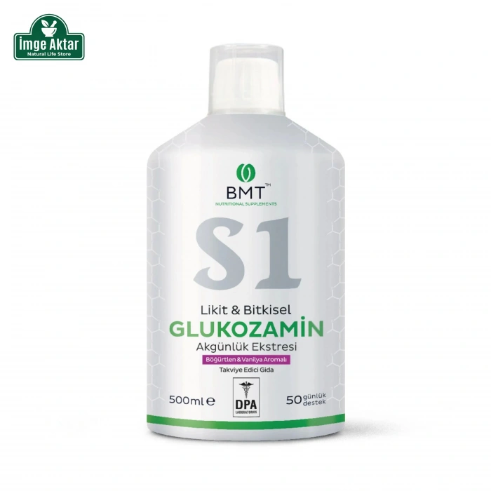 S1 Bitkisel Glukozamin ve Akgünlük Ekstresi - 50 Günlük Vegan Sıvı Takviye 500 Ml
