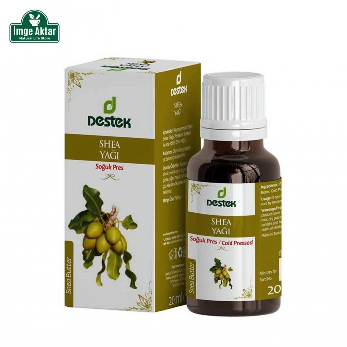 Destek Shea Yağı (Karite Yağı) - Soğuk Sıkım Doğal Nemlendirici Bakım 20 Ml