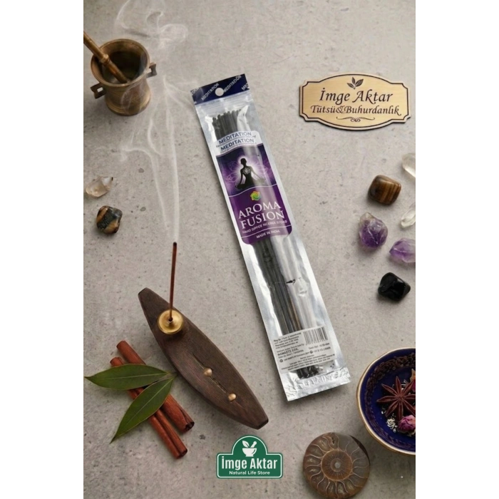 Darshan Aroma Fusion Meditation (Meditasyon) El Yapımı 15 Adet Çubuk Tütsü 28 cm