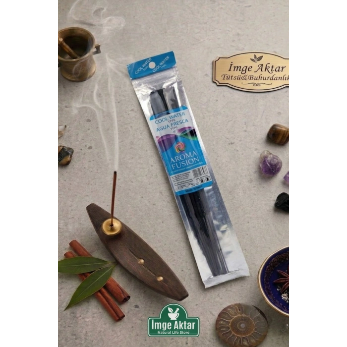 Darshan Aroma Fusion Cool Water Type El Yapımı 15 Adet Çubuk Tütsü 28 cm