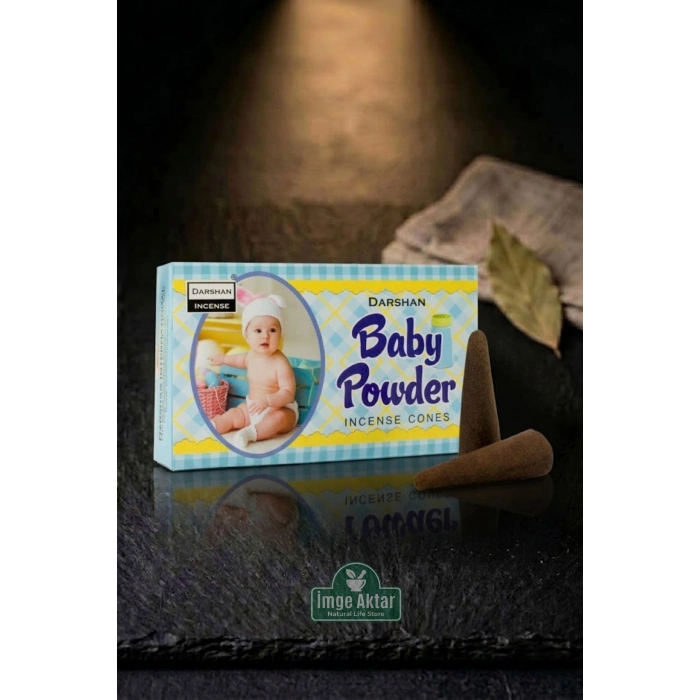 Darshan Baby Powder (Bebek Pudrası) Konik Tütsü 10 Adet