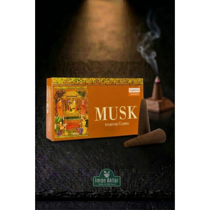Darshan Misk (Musk) Konik Tütsü (10 Adet) - Mistik ve Topraksı