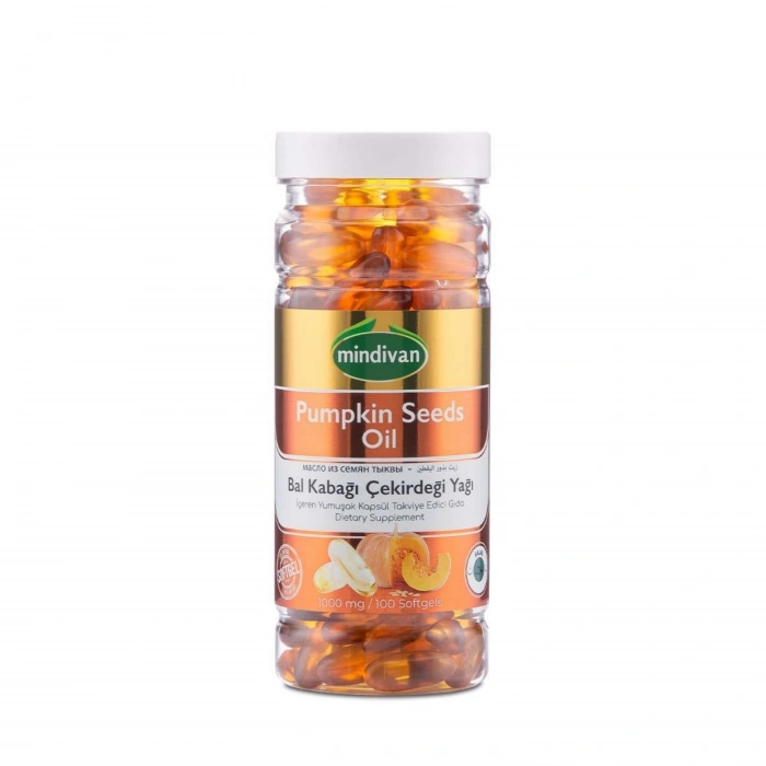 Mindivan Bal Kabağı Çekirdeği Yağı Softjel 1000 Mg 100 Adet