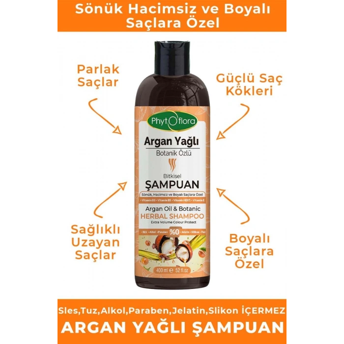 Argan Yağlı Botanik Özlü Bitkisel Şampuan