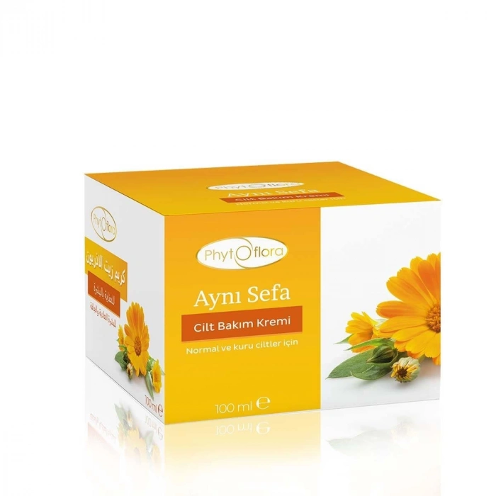 Phytoflora Aynısefa (Calendula) Cilt Bakım Kremi - Kuru ve Hassas Ciltler İçin 100 Ml
