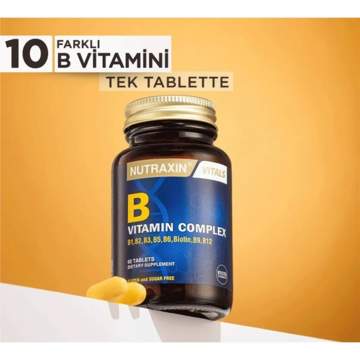 Nutraxin B Vitamin Complex - B Vitamini Takviyesi 60 Tablet