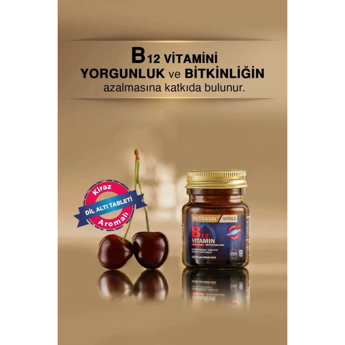 Nutraxin B12 Vitamini 1000 Mcg - Dil Altı Tableti - Hızlı Emilim