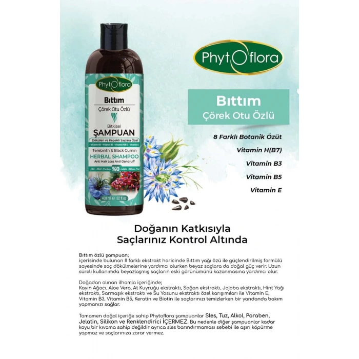 Bıttım Çörek Otu Özlü Bitkisel Şampuan