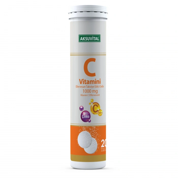 Aksu Vital C Vitamini Efervesan 20 Tablet - Suda Eriyen Form