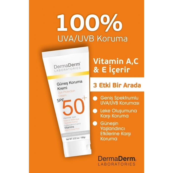 Dermaderm Günes Koruma Kremi Spf 50+ Faktör 100 Ml