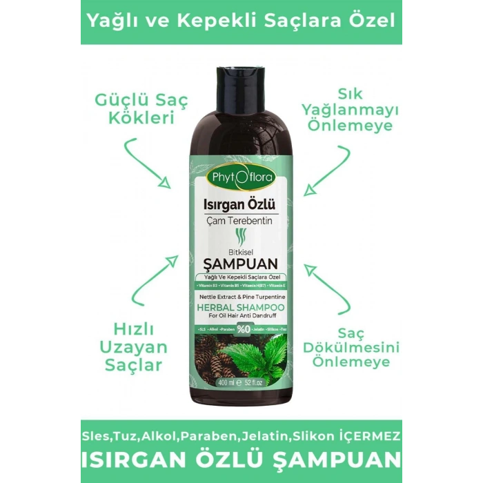 Isırgan Özlü Çam Terebentin Özlü Bitkisel Şampuan