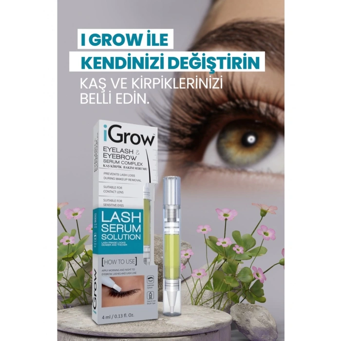 IGROW Kaş Ve Kirpik Serumu - Eyelash & Eyebrow Serum Complex 4 Ml