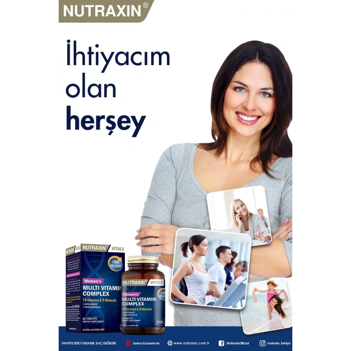 Nutraxin Multivitamin Kadın Multivitamin & Mineral Complex 60 Tablet