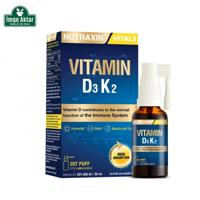 Nutraxin Vitamin D3 K2 Sprey 30 Ml