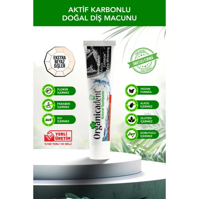 Organicadent Aktif Karbonlu Doğal Diş Macunu 75 Ml