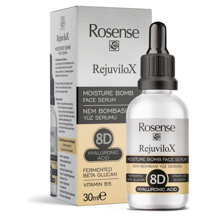 Rosense 8D Hyaluron Beta Glucan Nem Bombası Yüz Serumu 30ml