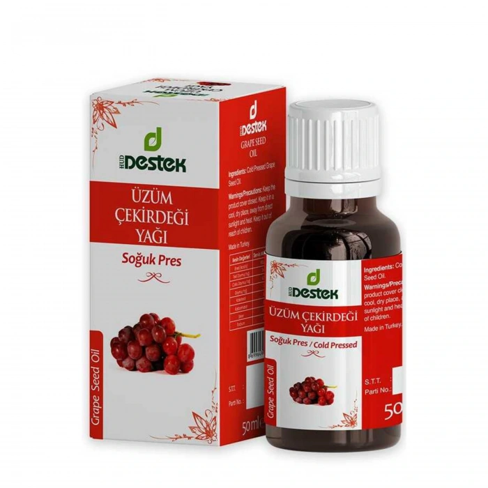 Destek Üzüm Çekirdeği Yağı (Soğuk Sıkım) 50 Ml