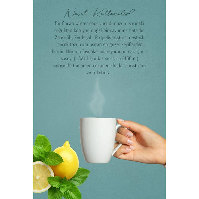 Mecitefendi Winter Hot Nane Limon Aromalı İçecek Tozu