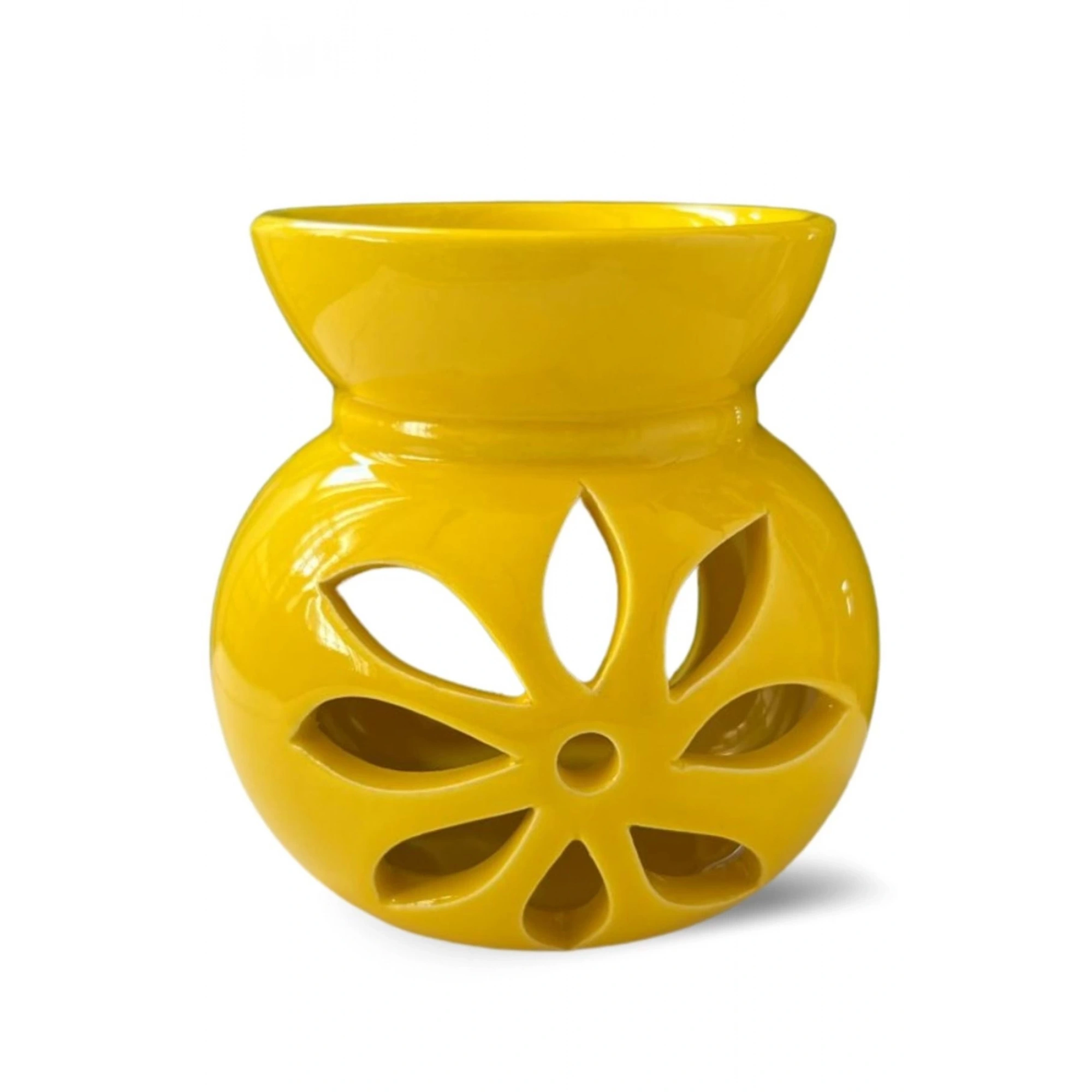 Lotus Motifli Seramik Buhurdanlık