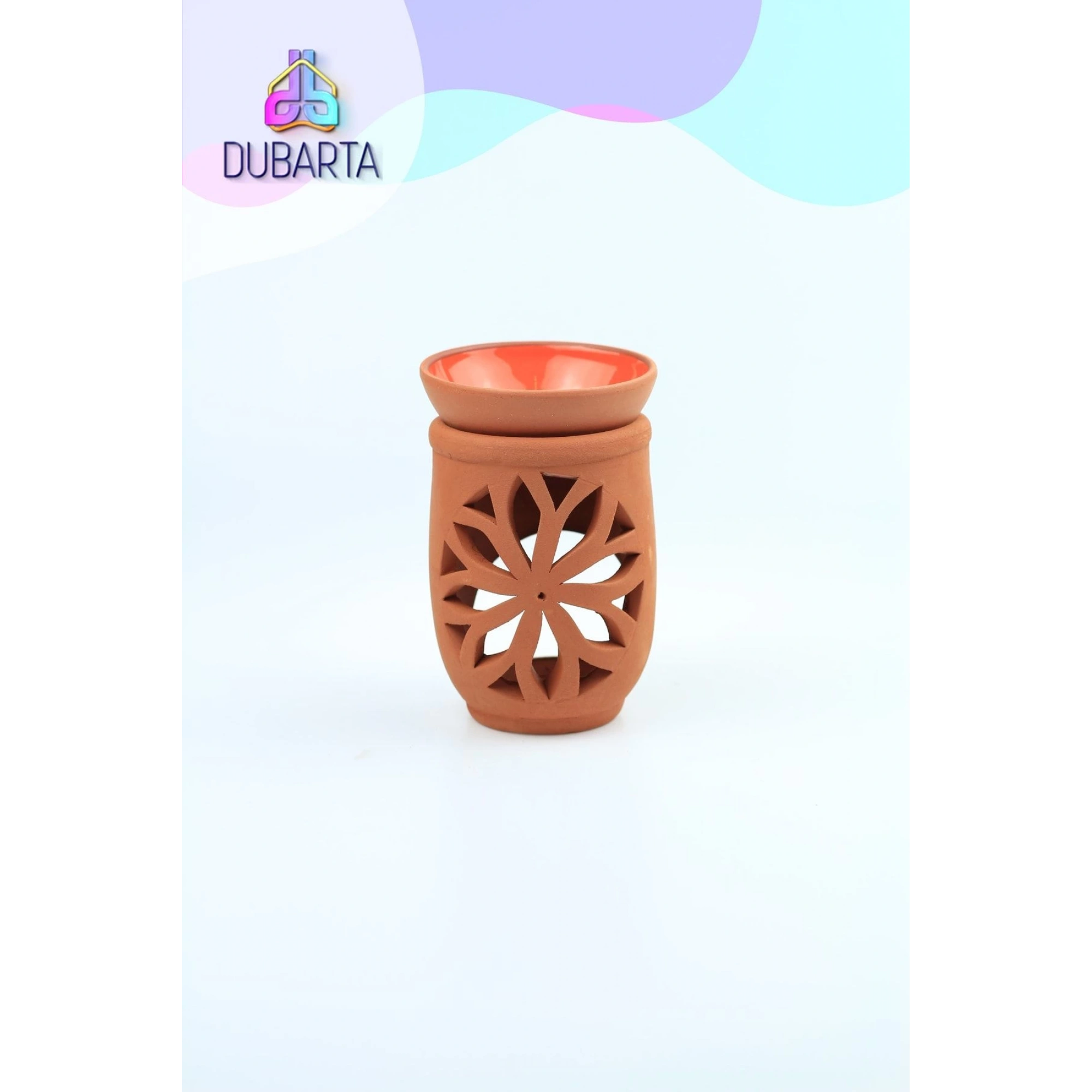 El Yapımı Lotus Toprak Buhurdanlık