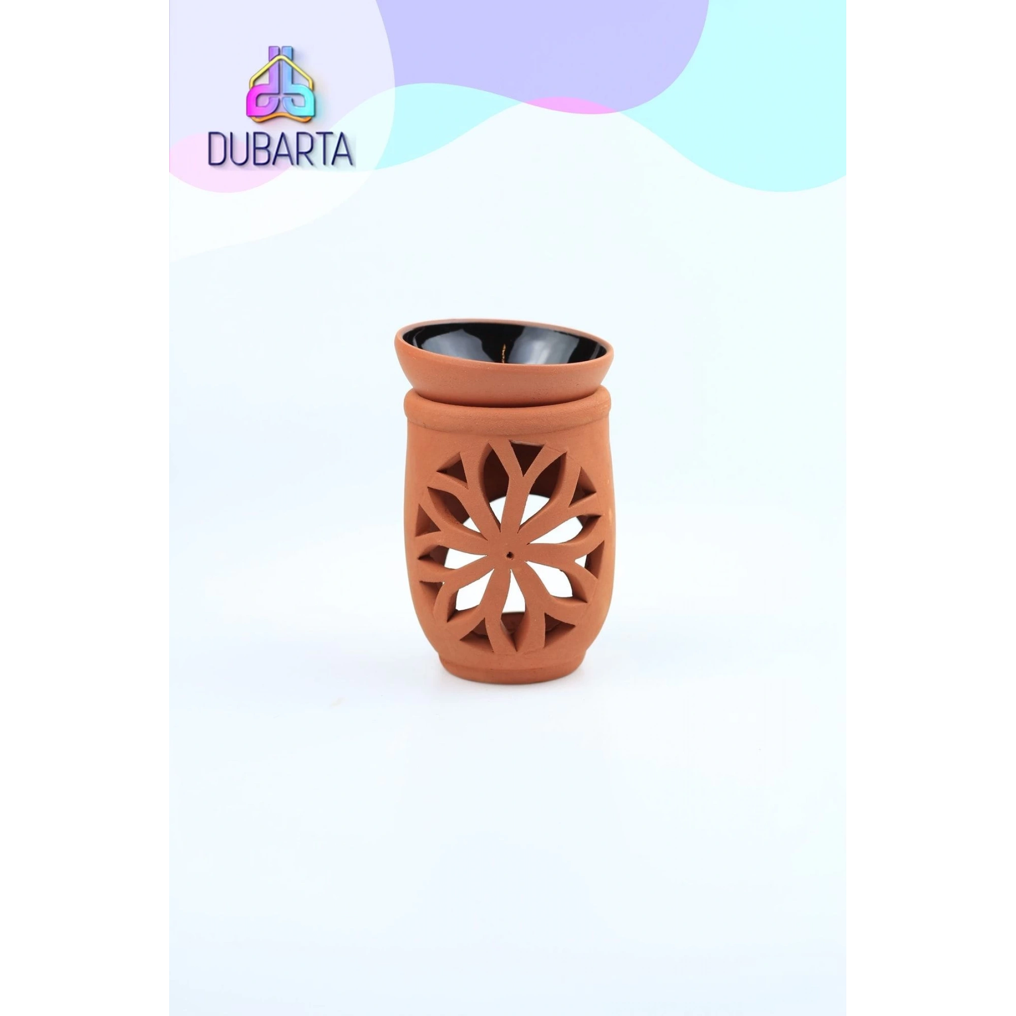 El Yapımı Lotus Toprak Buhurdanlık