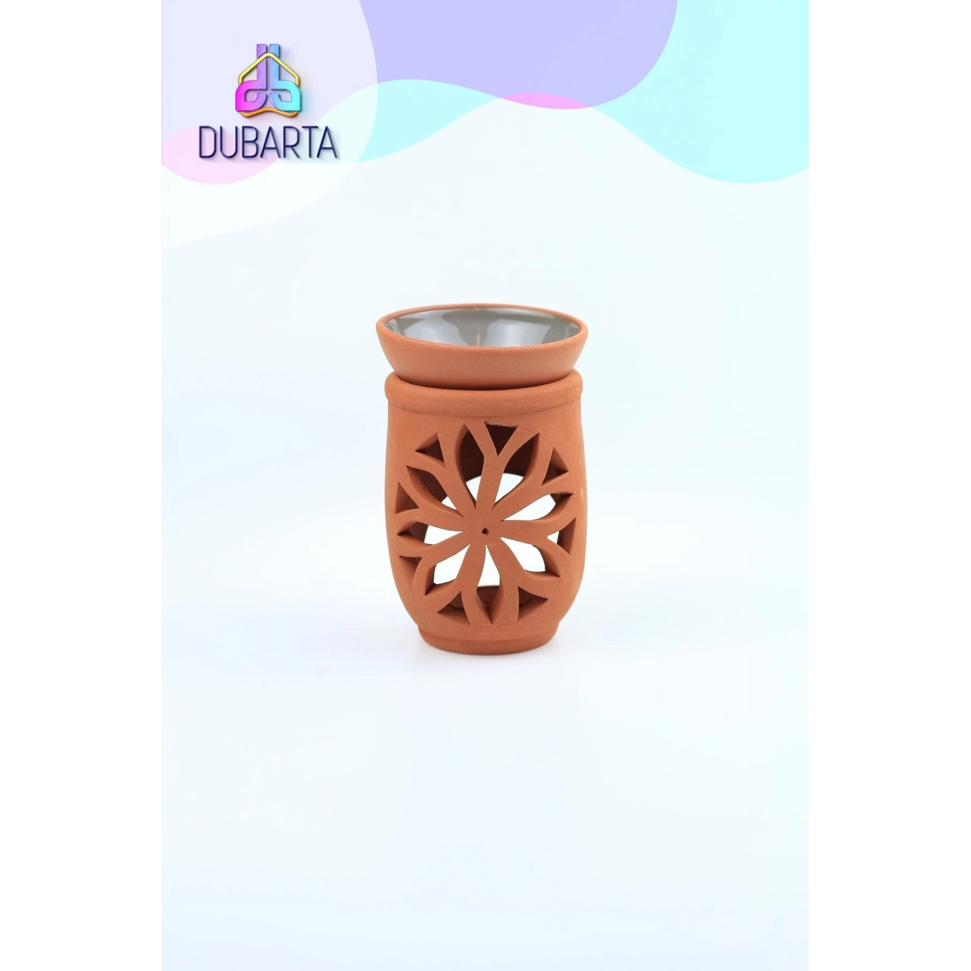 El Yapımı Lotus Toprak Buhurdanlık