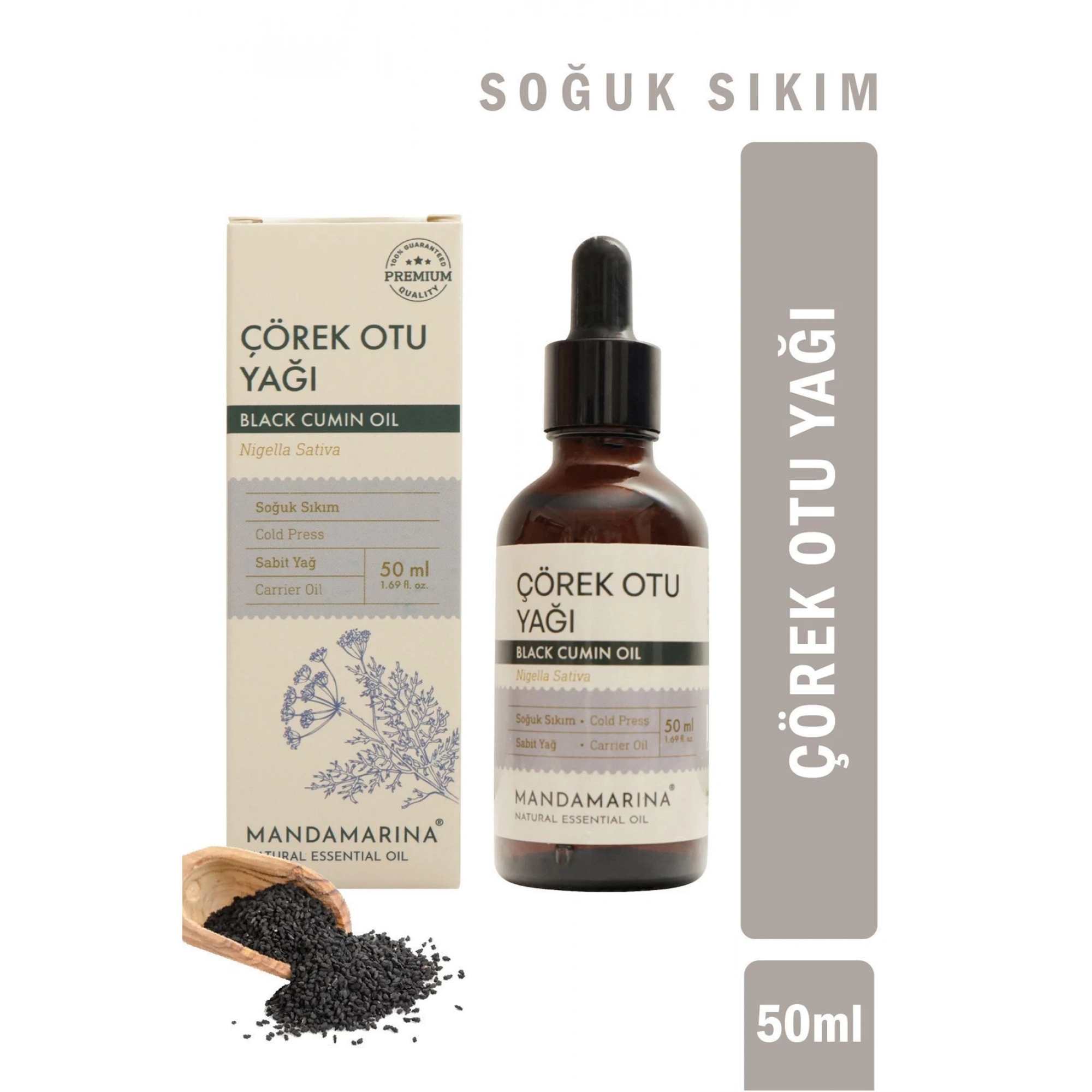 Çörekotu Yağı Soğuk Pres Saf 50 Ml