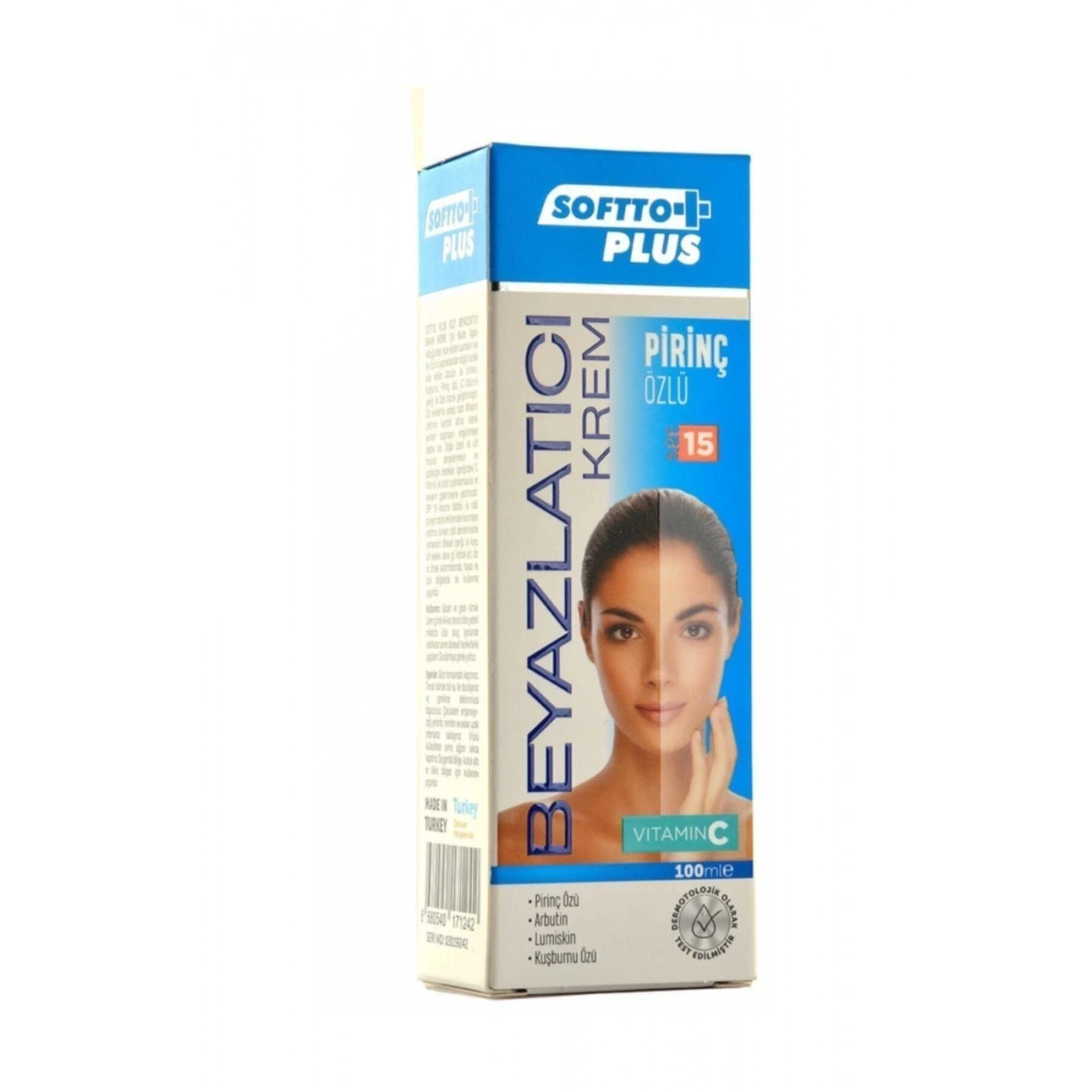 Softto Plus Pirinç Özlü Beyazlatıcı Vücut Kremi 100 Ml