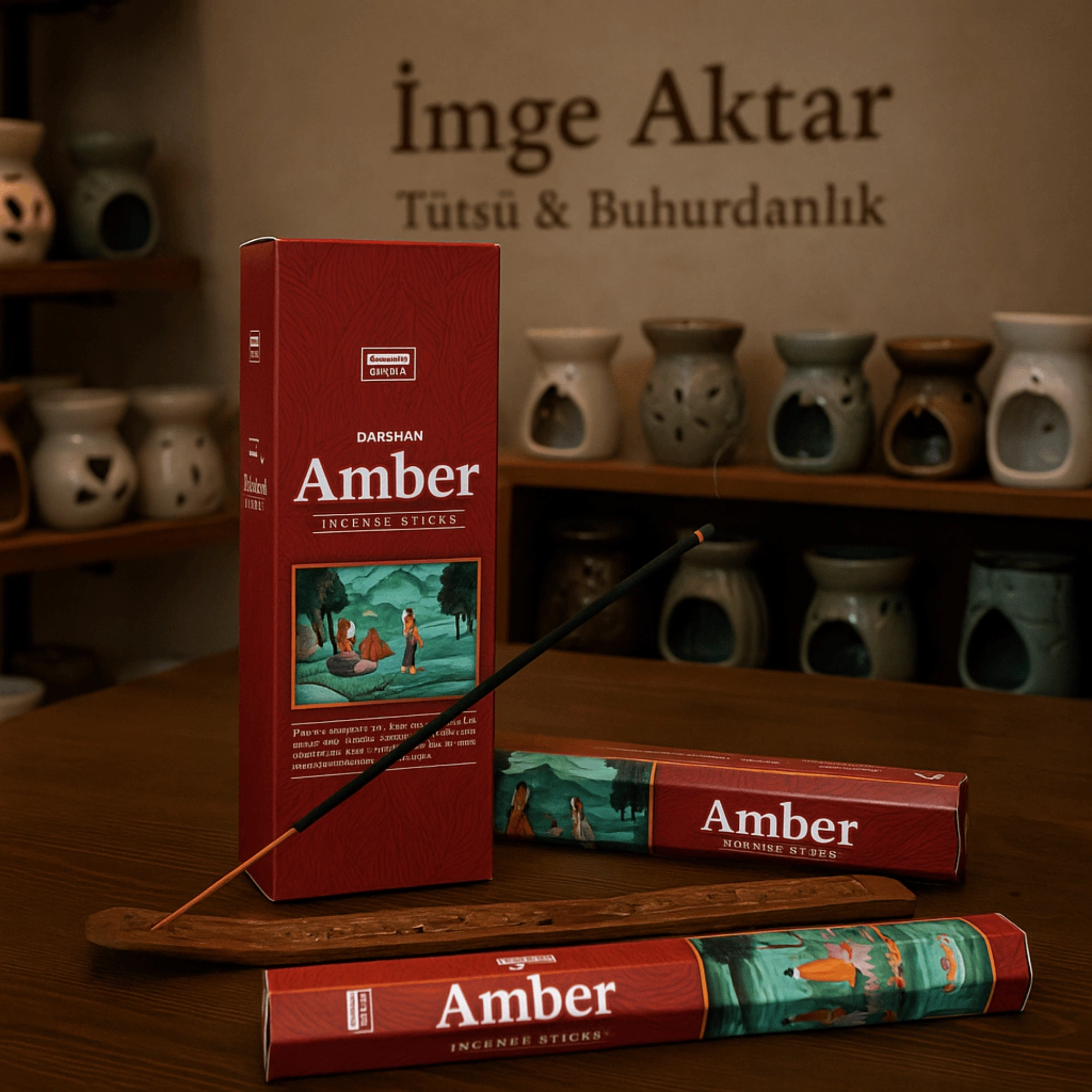 Darshan Amber (Kehribar) Aromalı Çubuk Tütsü (20li Paket)