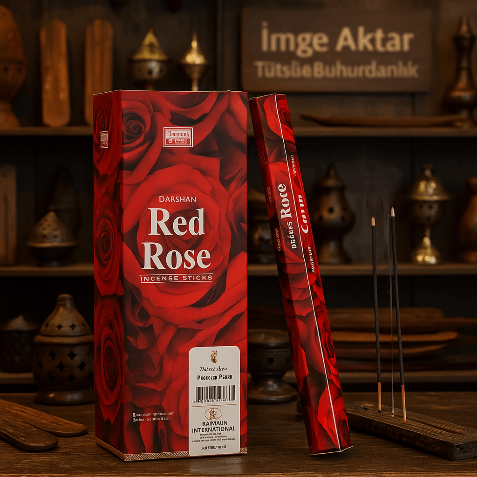 Darshan İncense Red Rose 20li Çubuk Tütsü 
