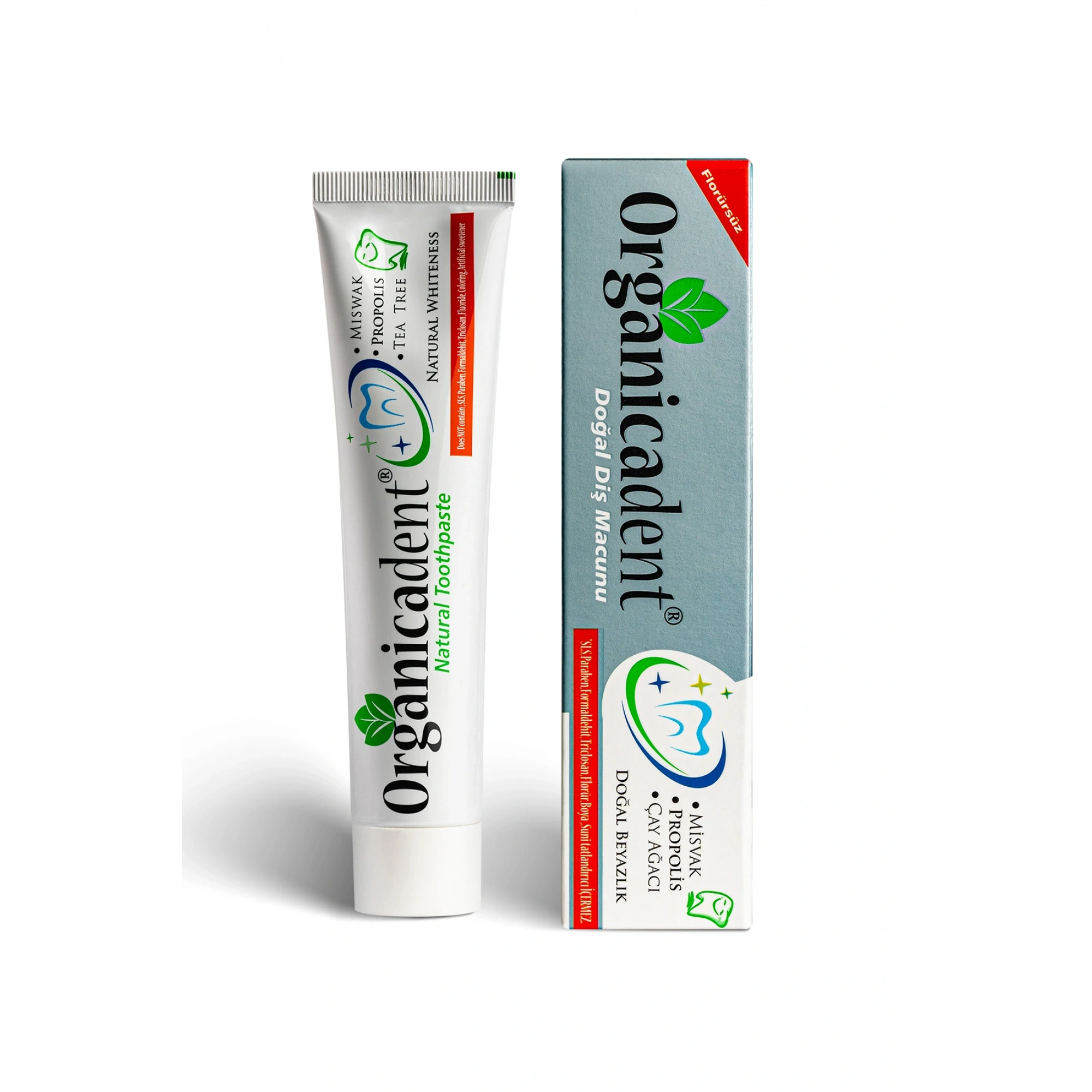 Organicadent Üçlü Koruma Doğal Diş Macunu 75 Ml - GİMDES Sertifikalı - Kapsamlı Bakım