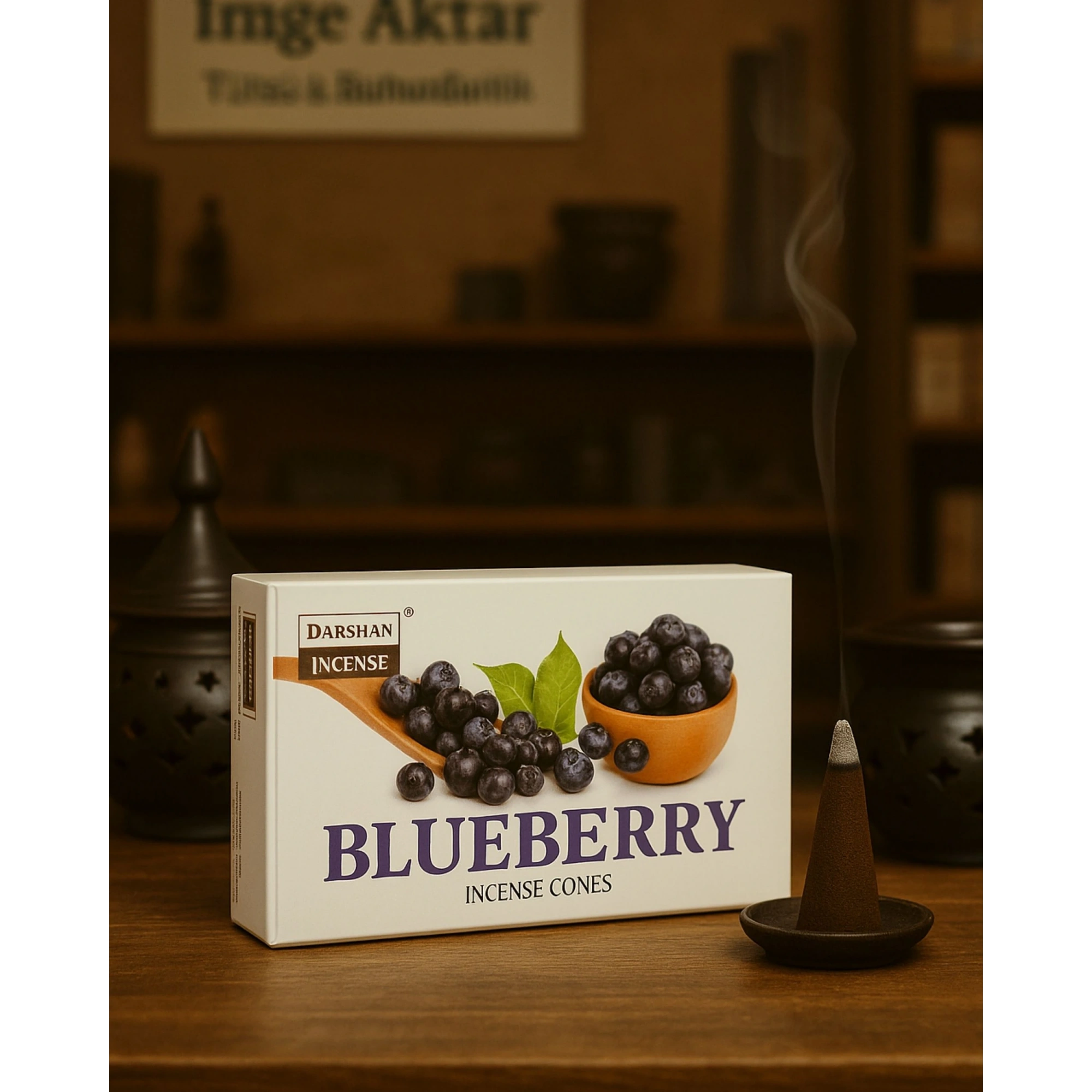 Darshan İncense Blueberry Konik Tütsü 10 Adet