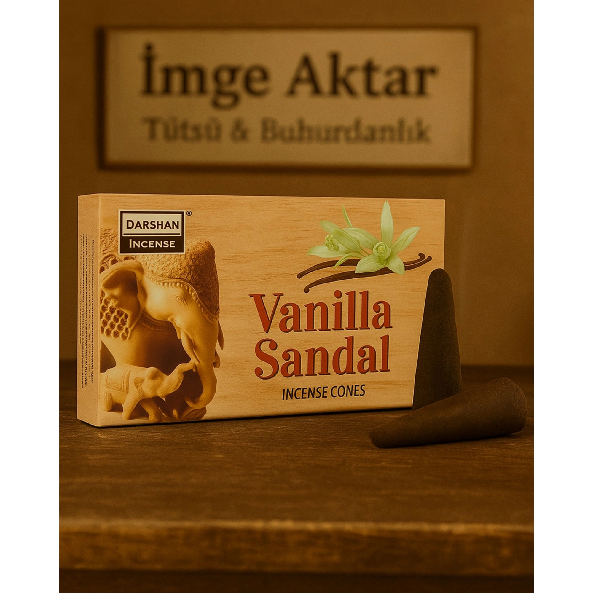 Darshan İncense Vanilla Sandal Konik Tütsü 10 Adet