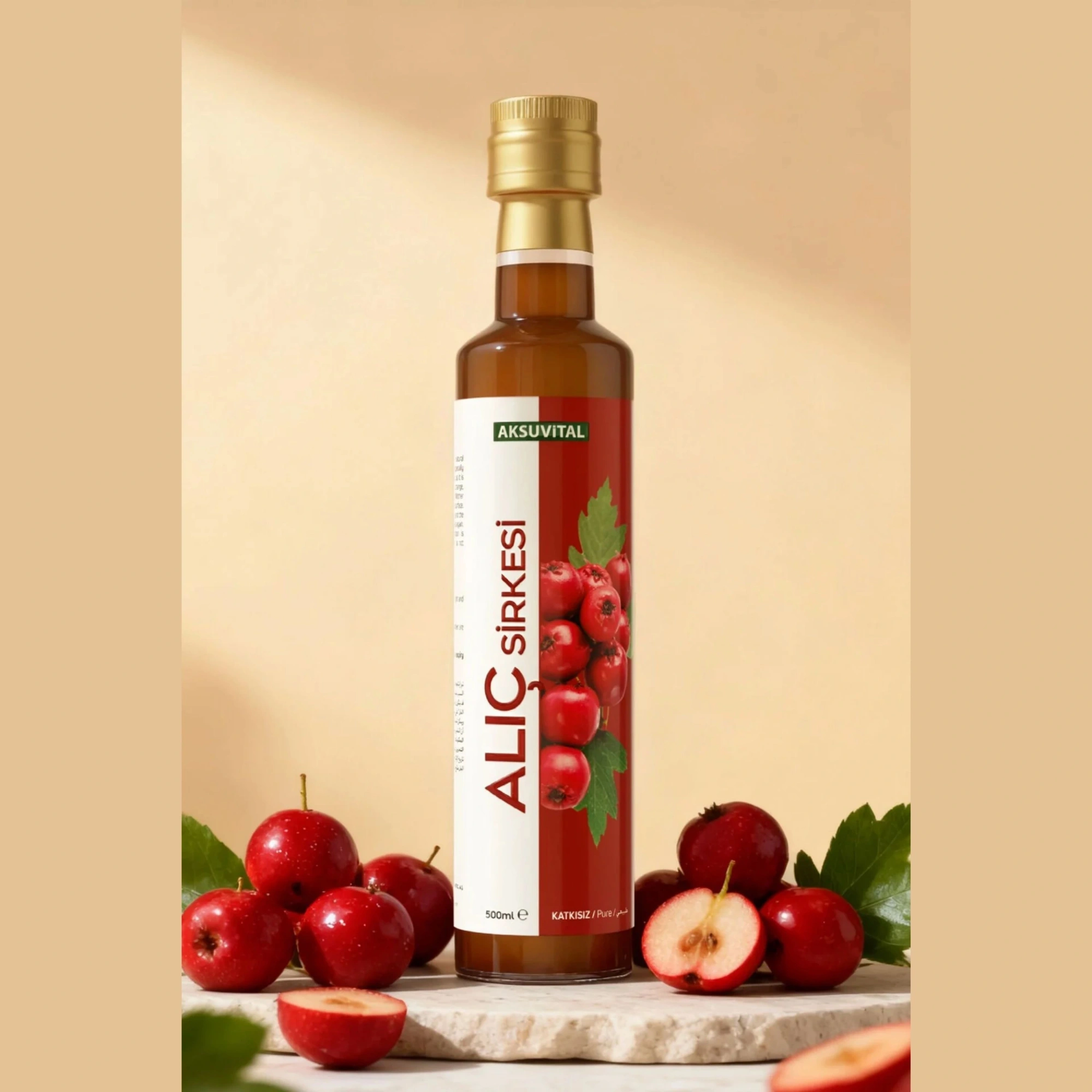 Aksu Vital Alıç Sirkesi - Doğal Fermente 500 Ml