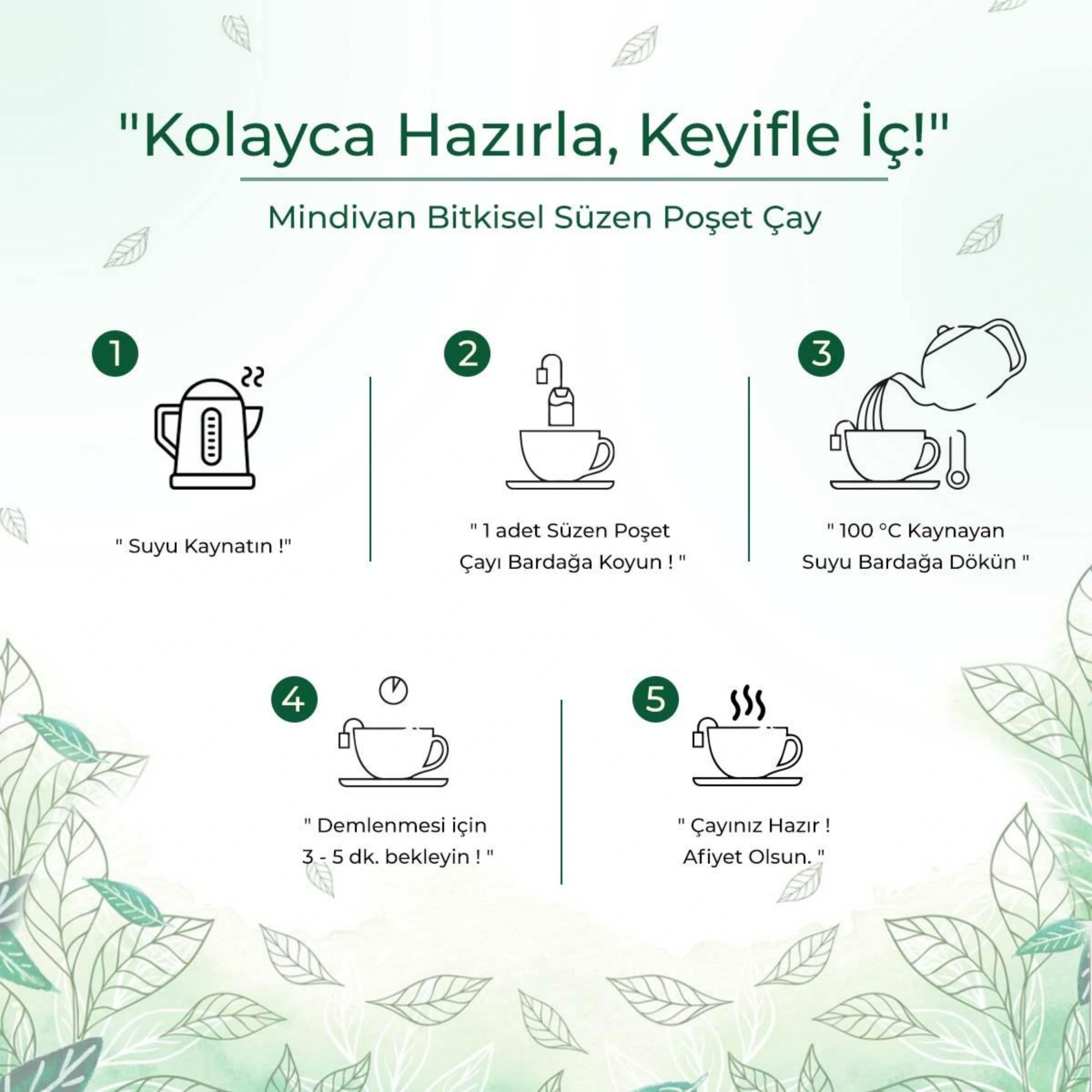 Mindivan Rezene Kişniş Anason Çayı 20li Poşet