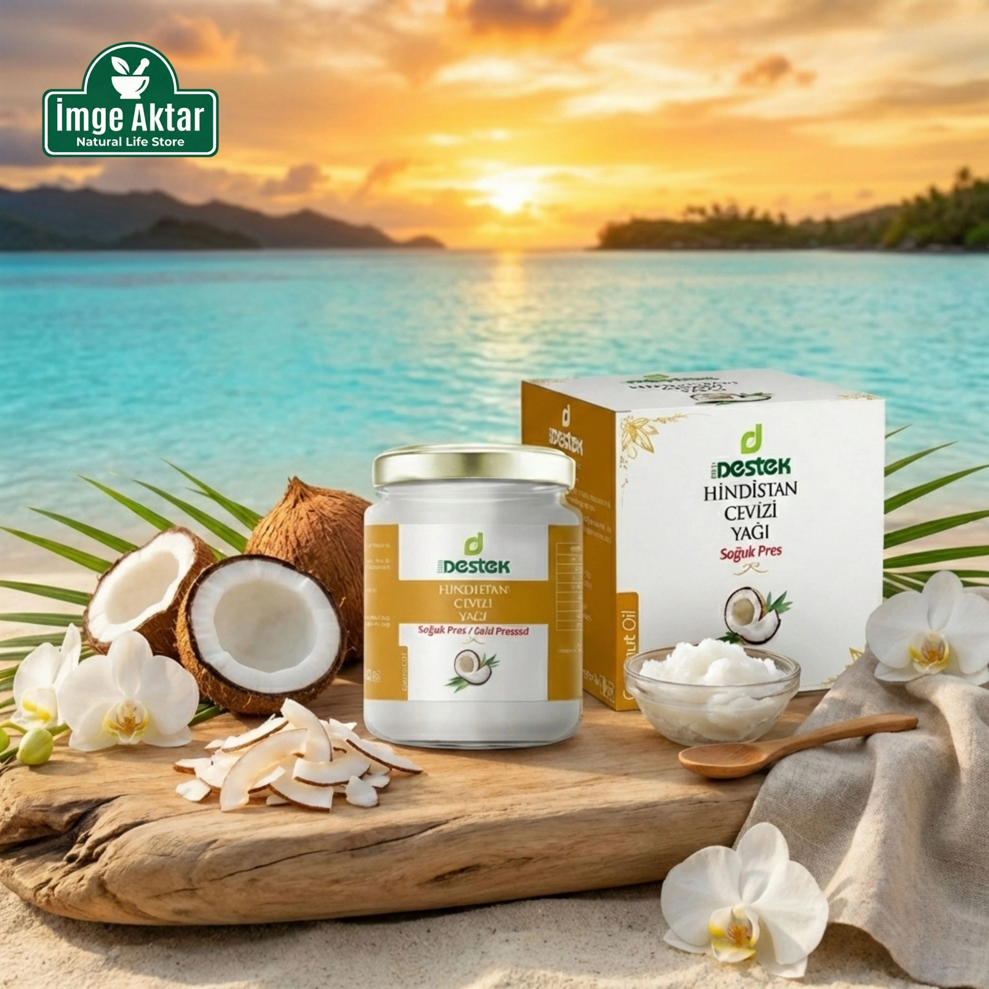 Destek Hindistan Cevizi Yağı 150 gr - %100 Doğal ve Yenilebilir