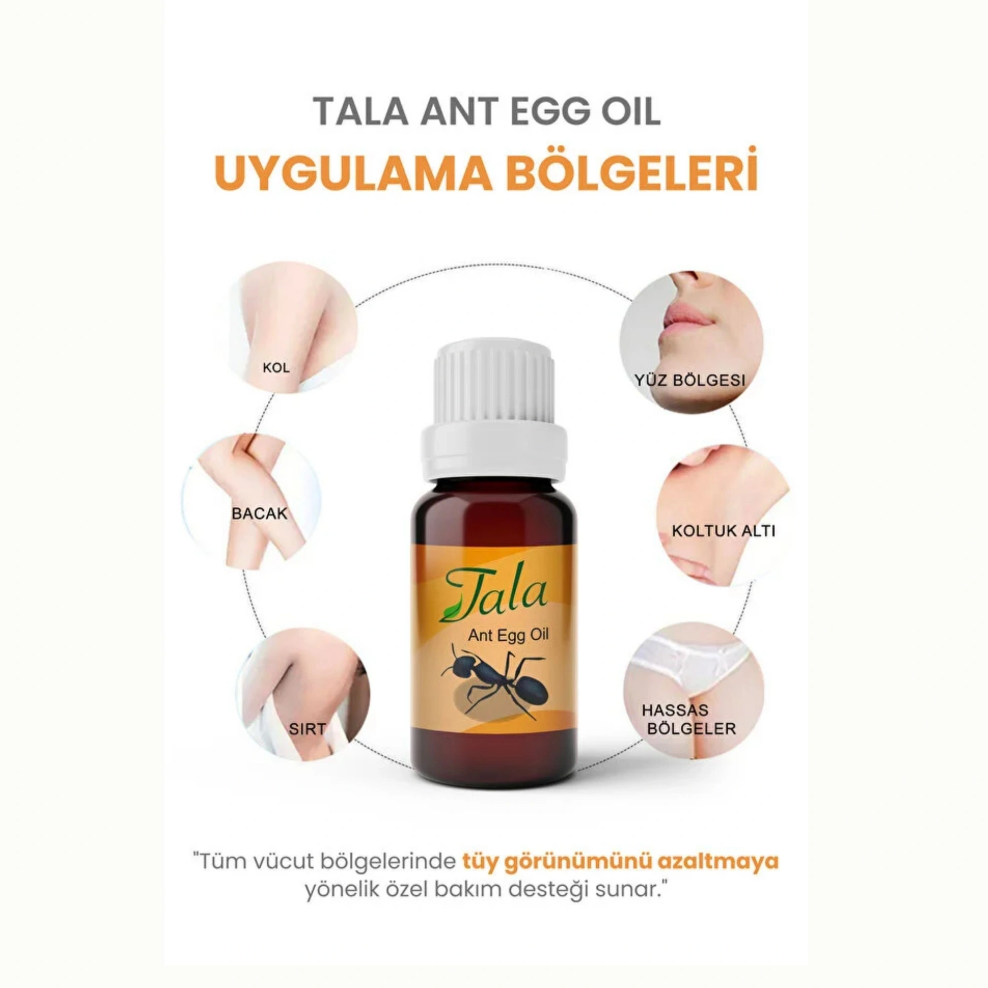 Tala Karınca Yumurtası Yağı Tüy Azaltıcı Tüy İnceltici Tüy Dökücü 20 Ml