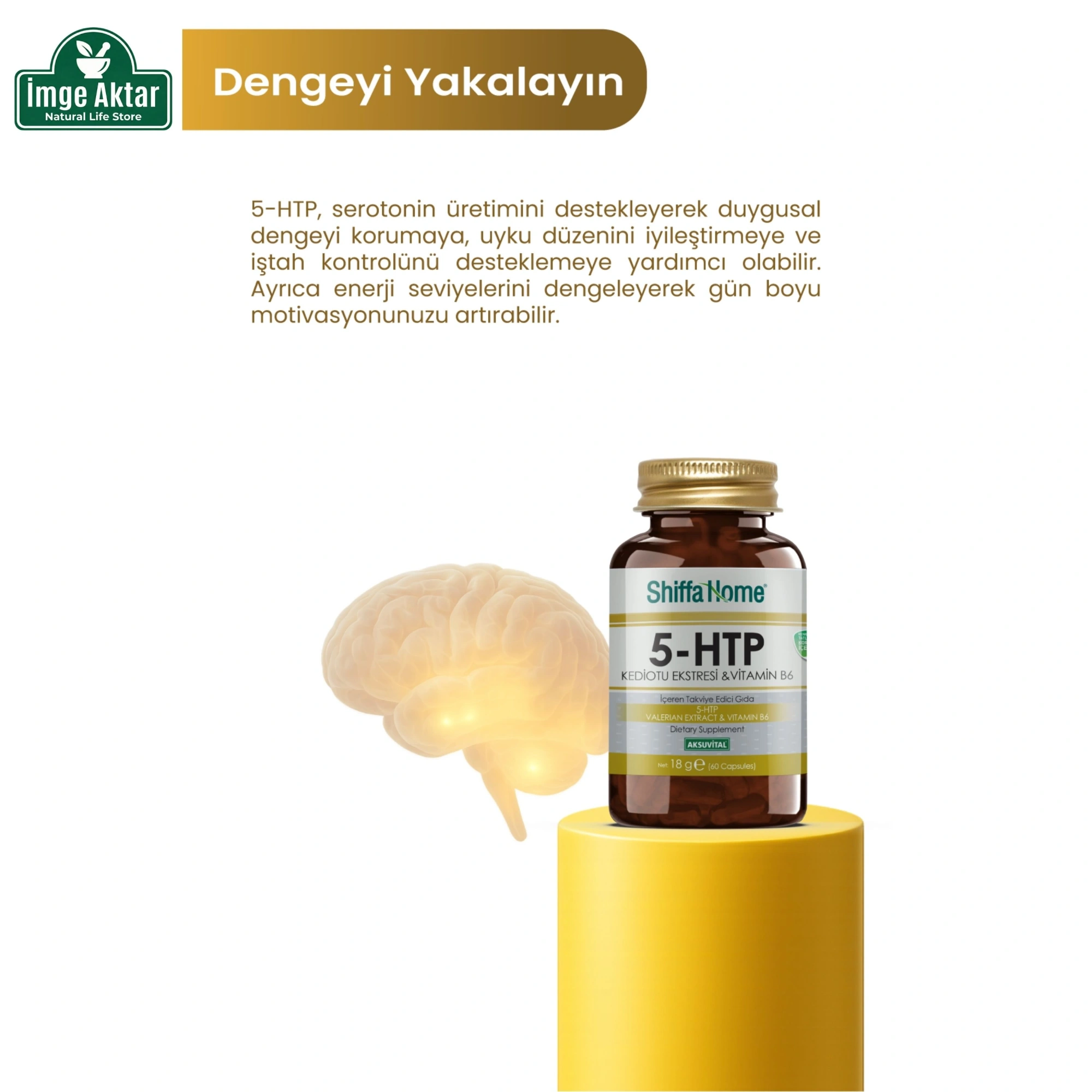 Shiffa Home 5-HTP 60 Kapsül - Sinerjik Formül