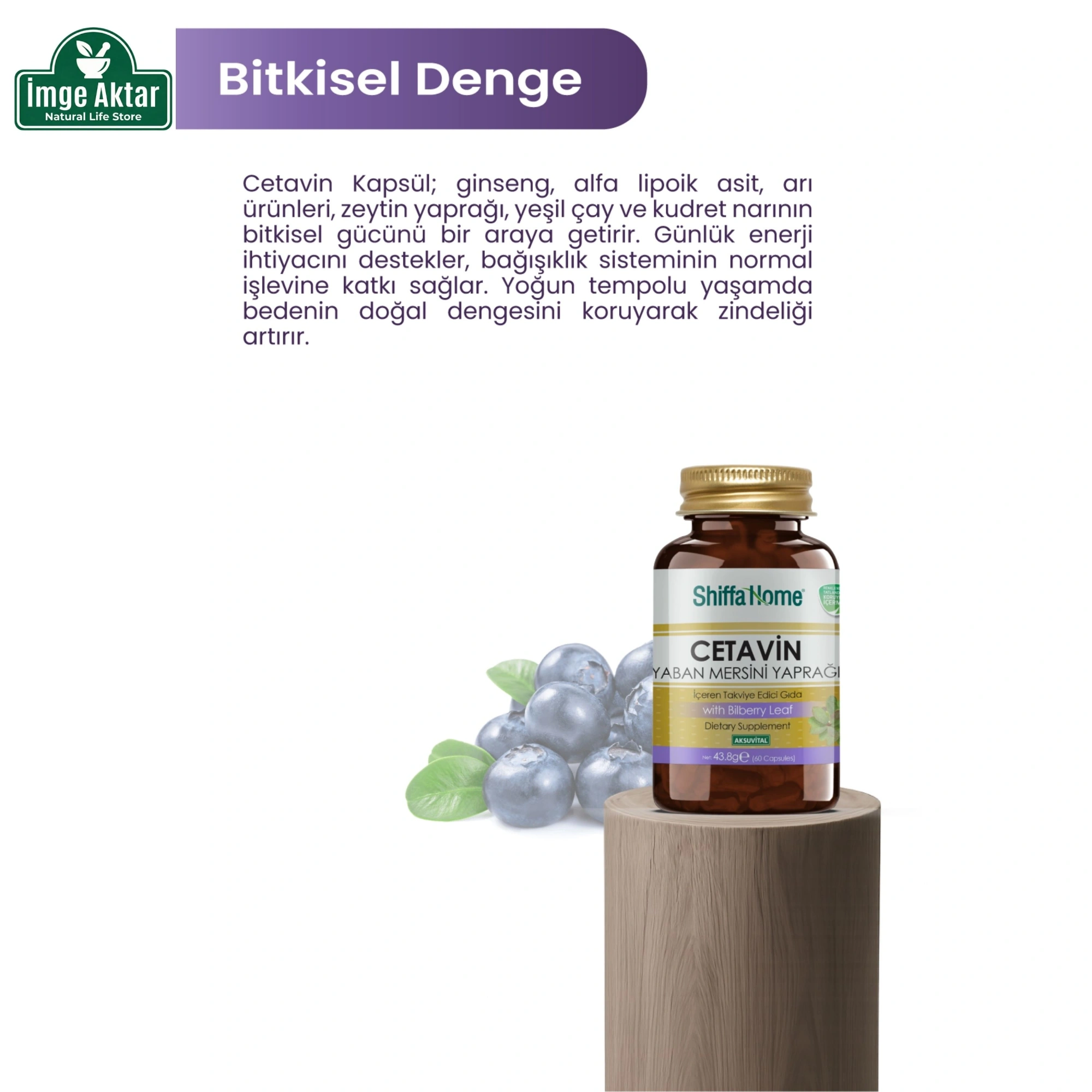 Shiffa Home Cetavin 60 Kapsül - Ginseng, Arı Sütü ve Alfa Lipoik Asit Karışımı