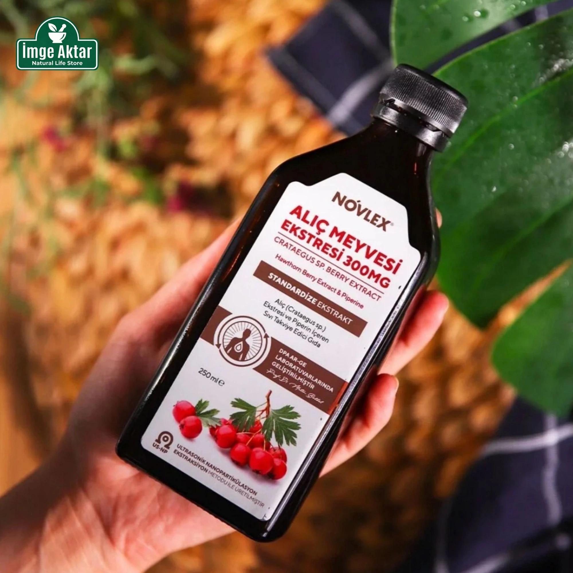 Novlex Alıç Meyvesi (Hawthorn Berry) ve Piperin Ekstraktı - Yüksek Emilim 250 Ml