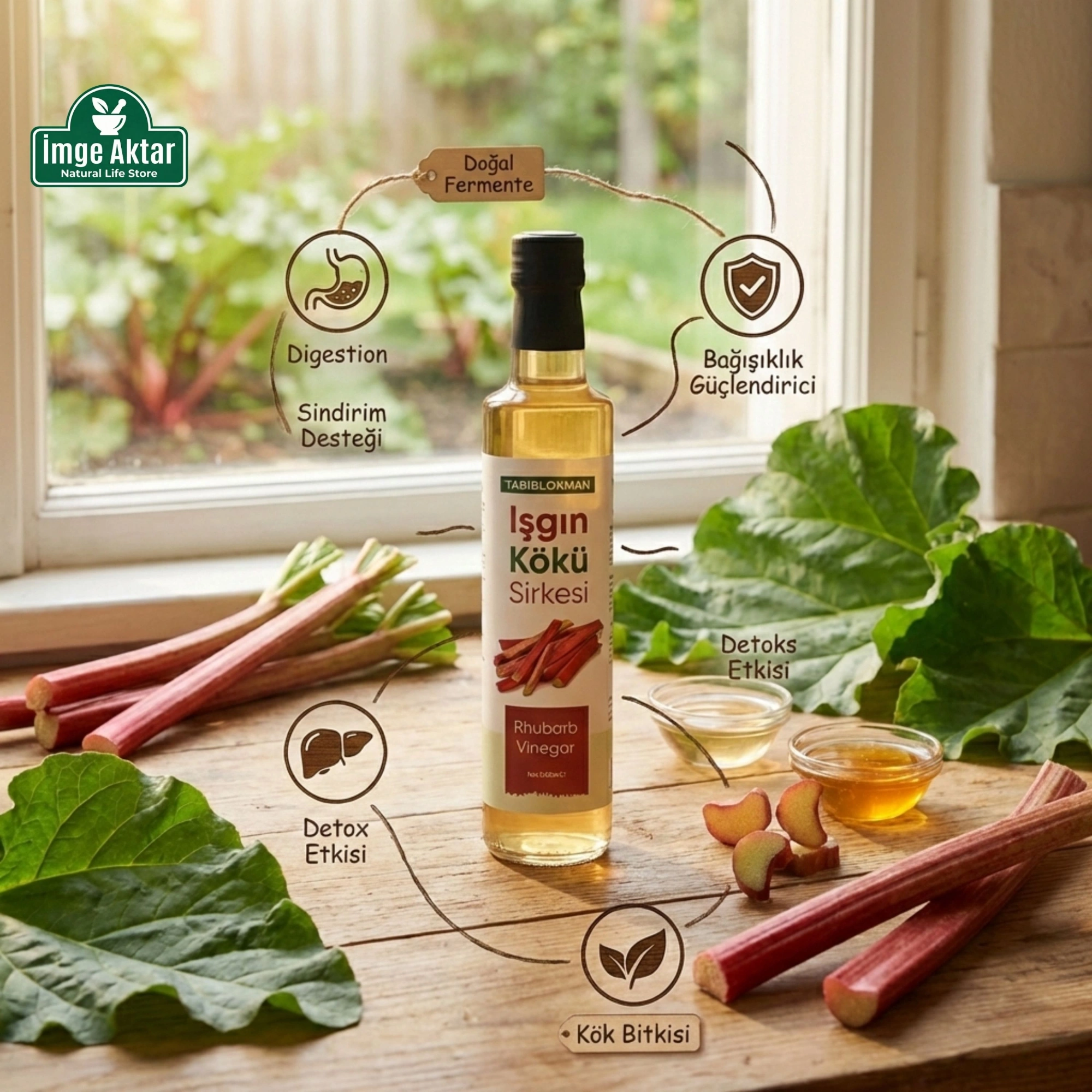 Tabib Lokman Işkın Kökü Sirkesi - Doğal Fermentasyon 500 Ml