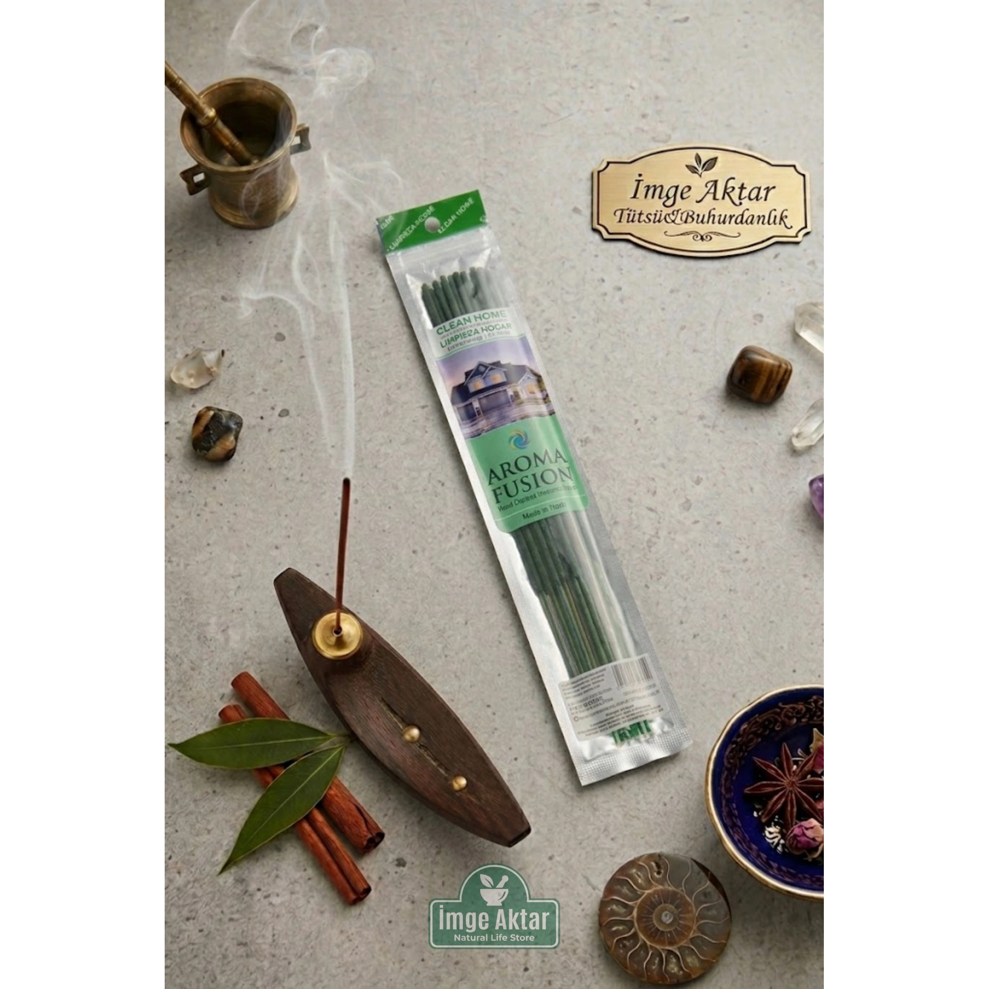 Darshan Aroma Fusion Clean Home El Yapımı 15 Adet Çubuk Tütsü 28 cm