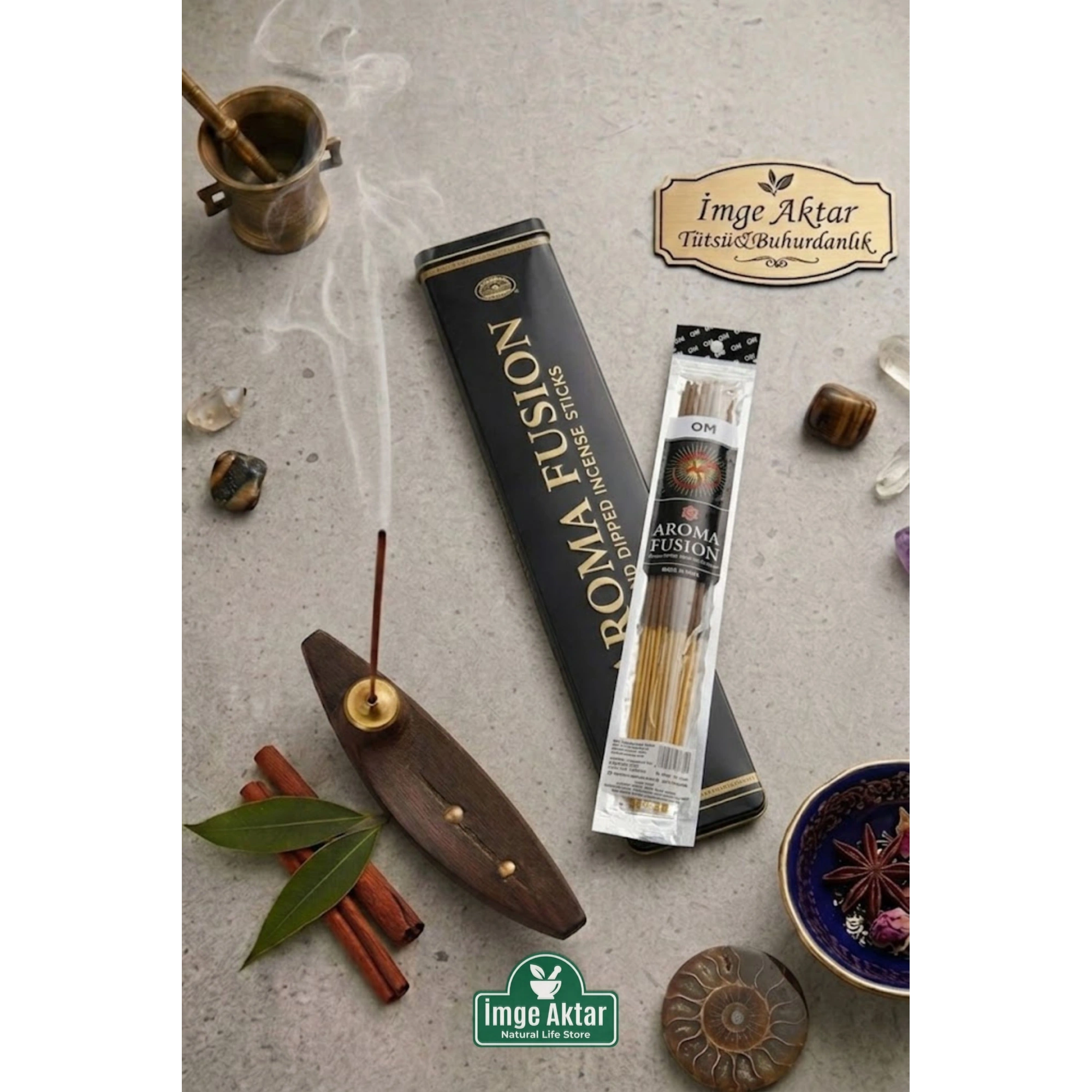 Darshan Aroma Fusion Om El Yapımı 15 Adet Çubuk Tütsü 28 cm