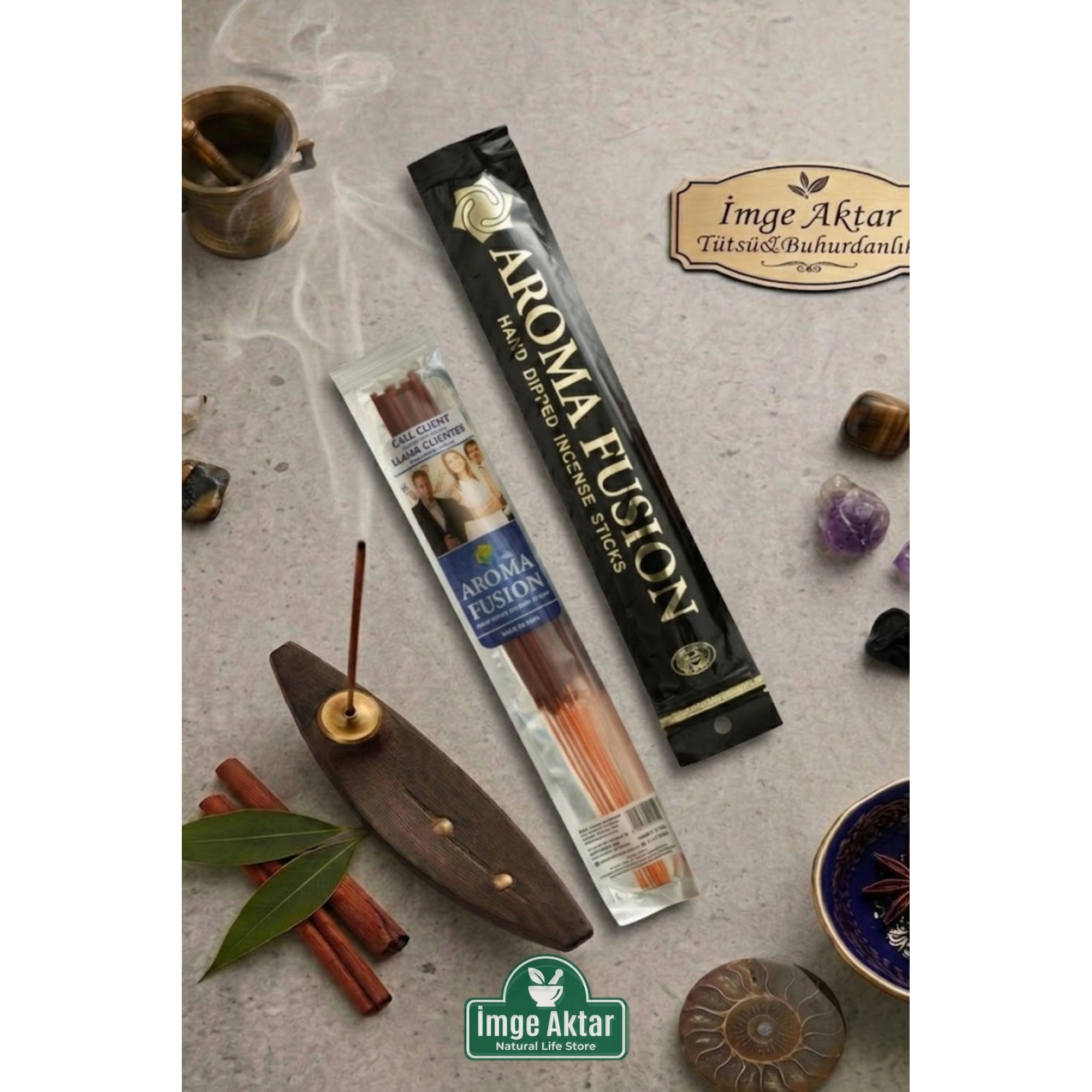 Darshan Aroma Fusion Call Client (Müşteri Çağırma) İş Başarısı El Yapımı 15 Adet Çubuk Tütsü 28 cm