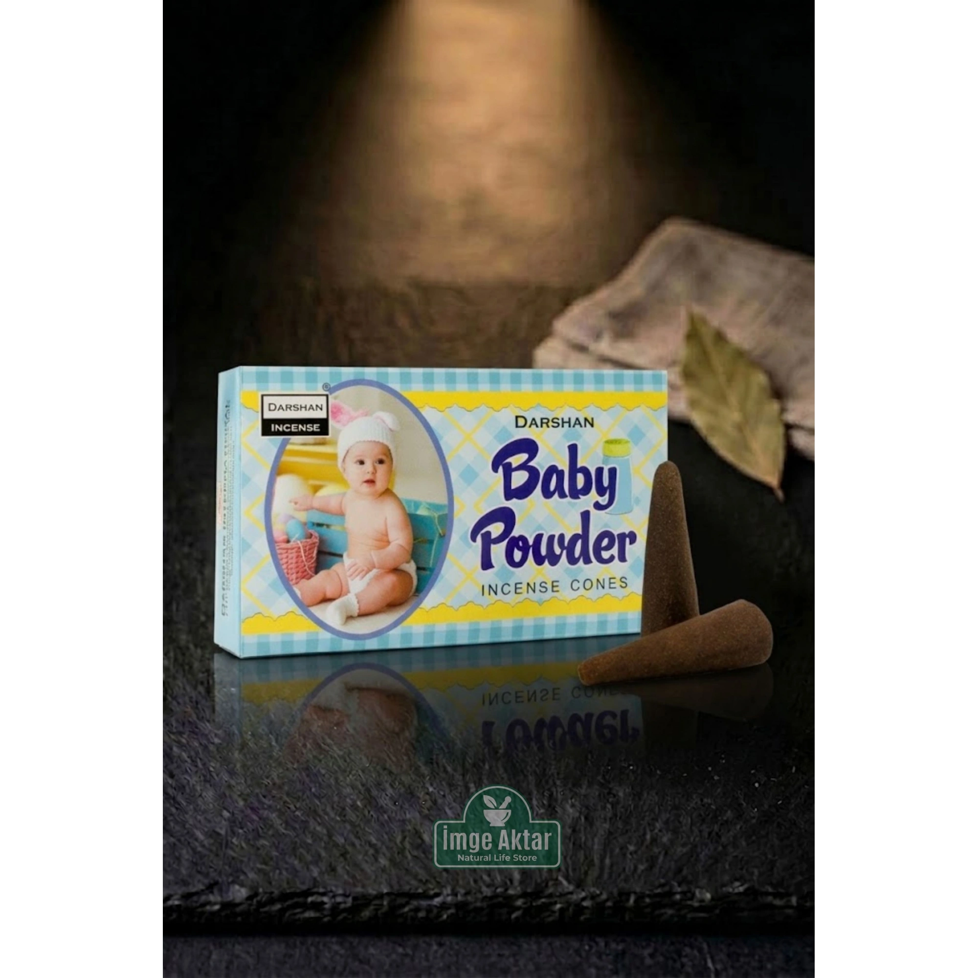 Darshan Baby Powder (Bebek Pudrası) Konik Tütsü 10 Adet
