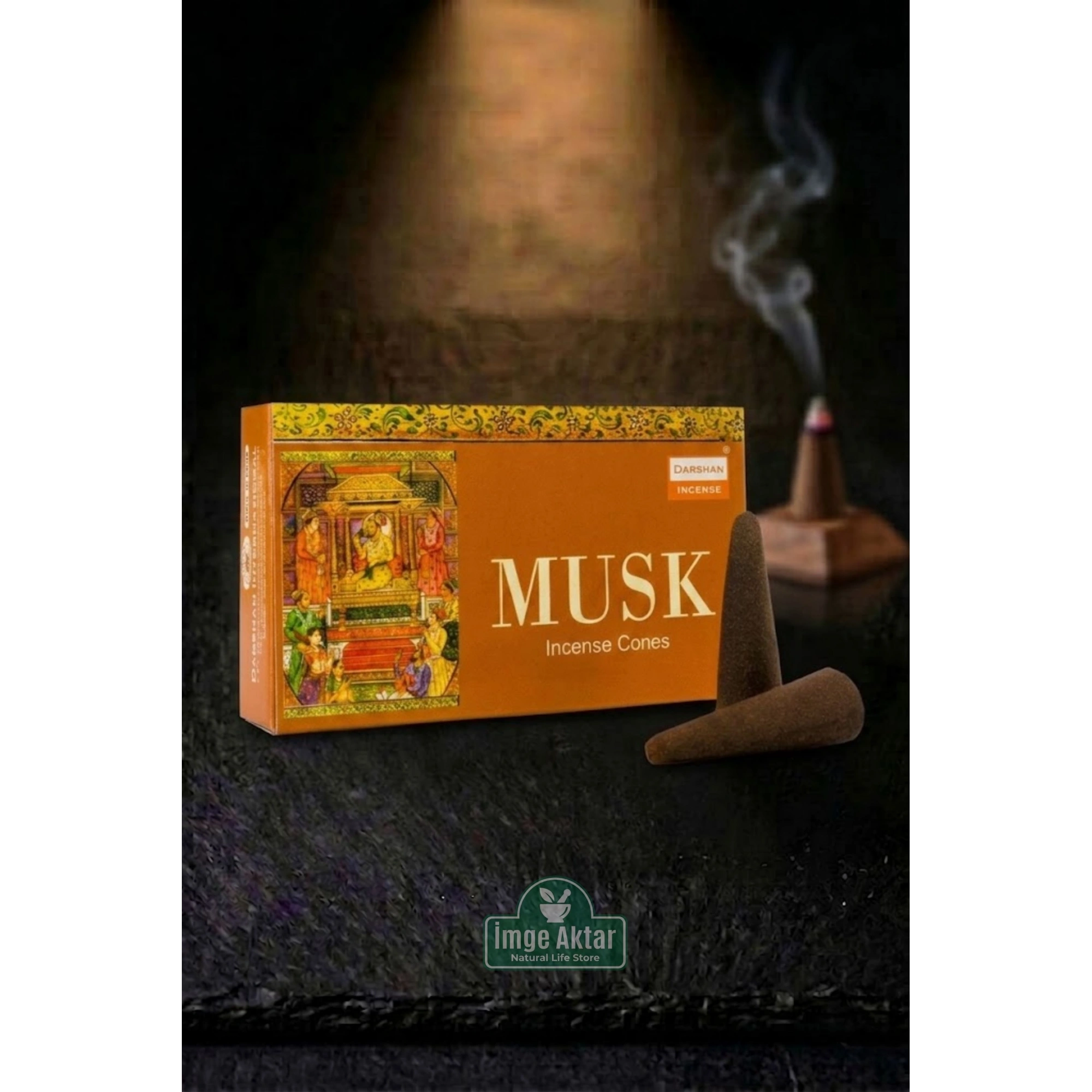 Darshan Misk (Musk) Konik Tütsü (10 Adet) - Mistik ve Topraksı