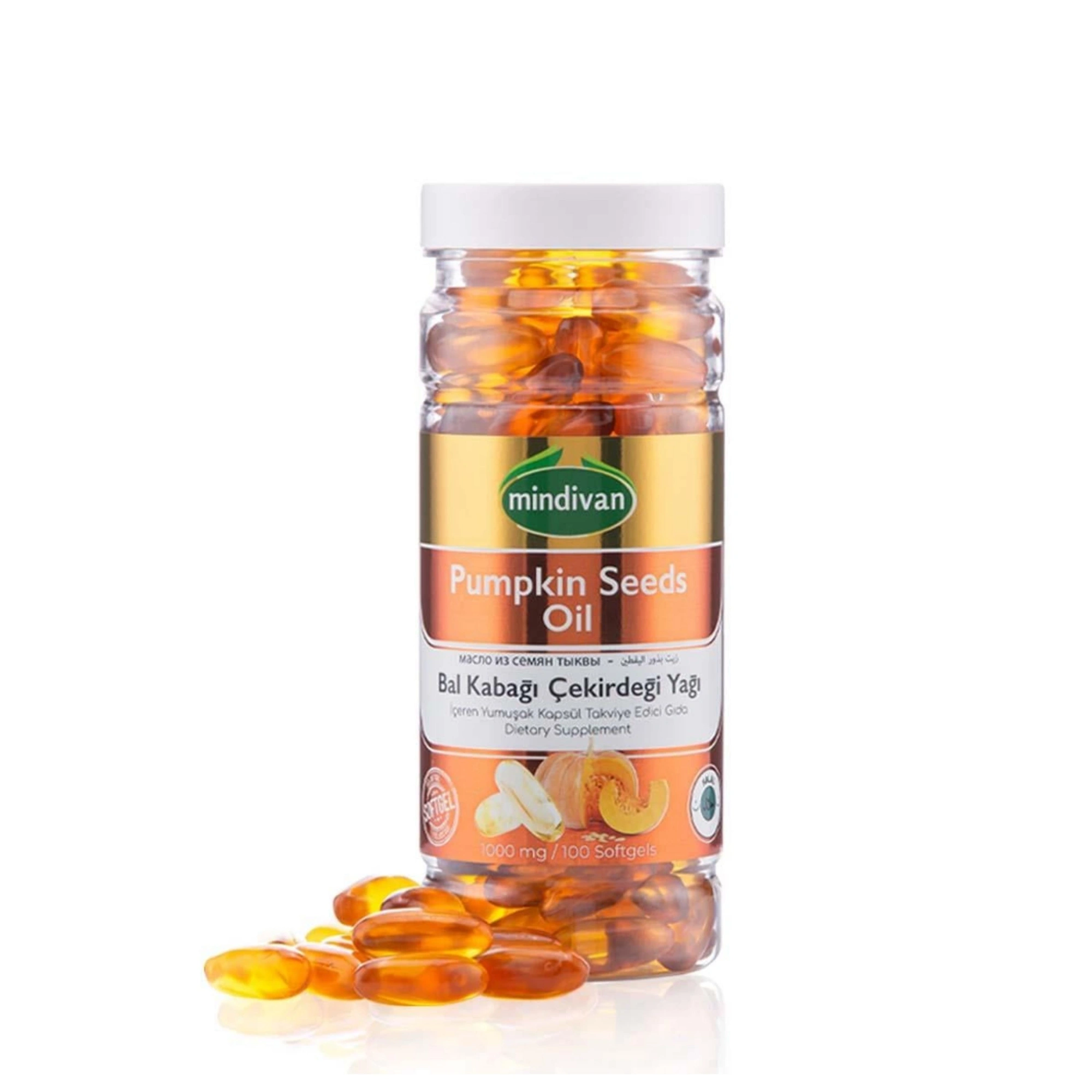 Mindivan Bal Kabağı Çekirdeği Yağı Softjel 1000 Mg 100 Adet