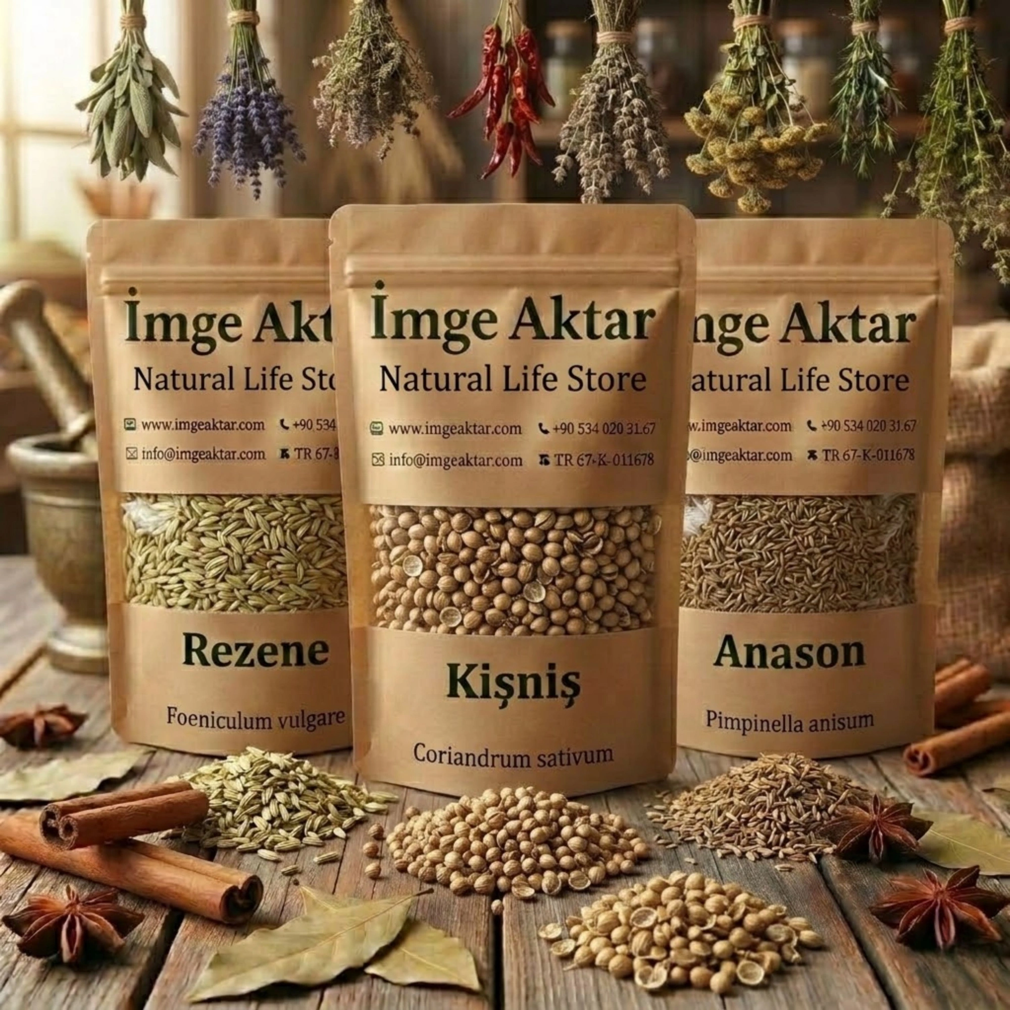 Rezene - Kişniş - Anason 3lü Set (3x100 gr)