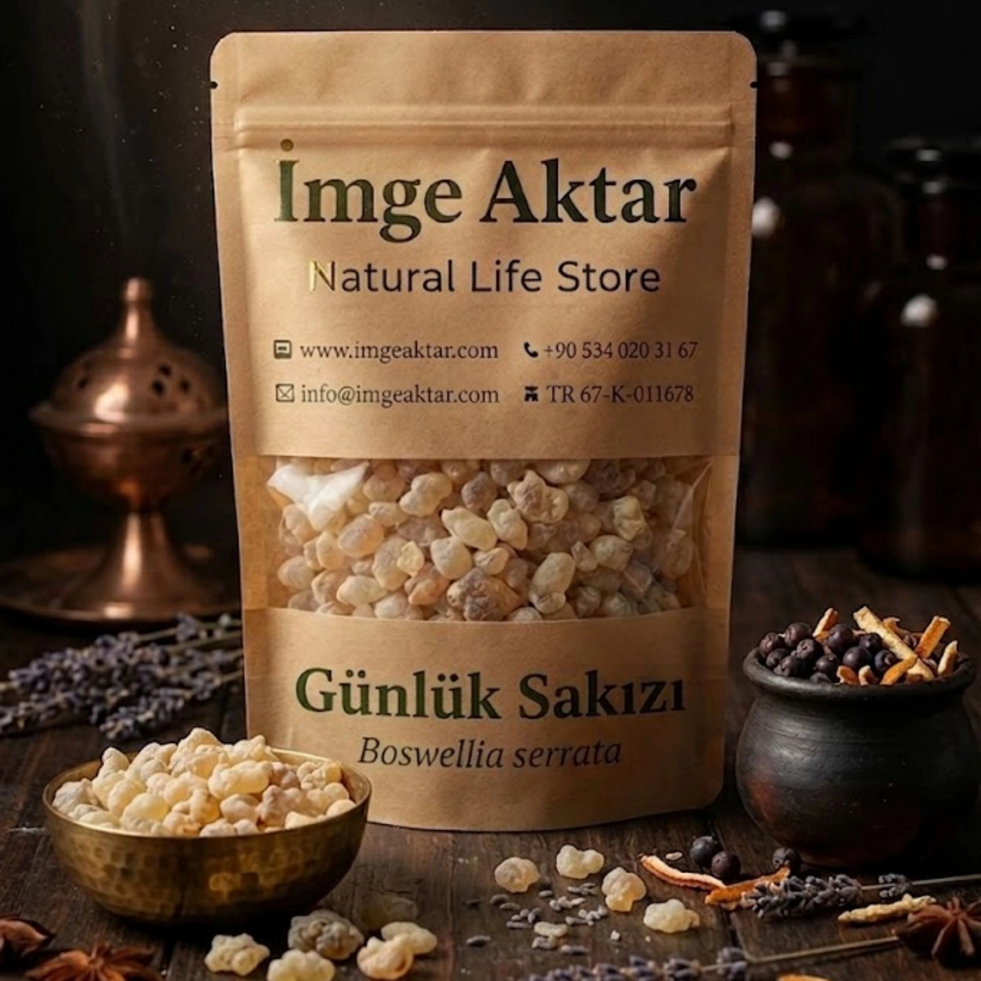Günlük Sakızı - Akgünük Sakızı 100 gr (Boswellia Serrata) – Doğal Reçine