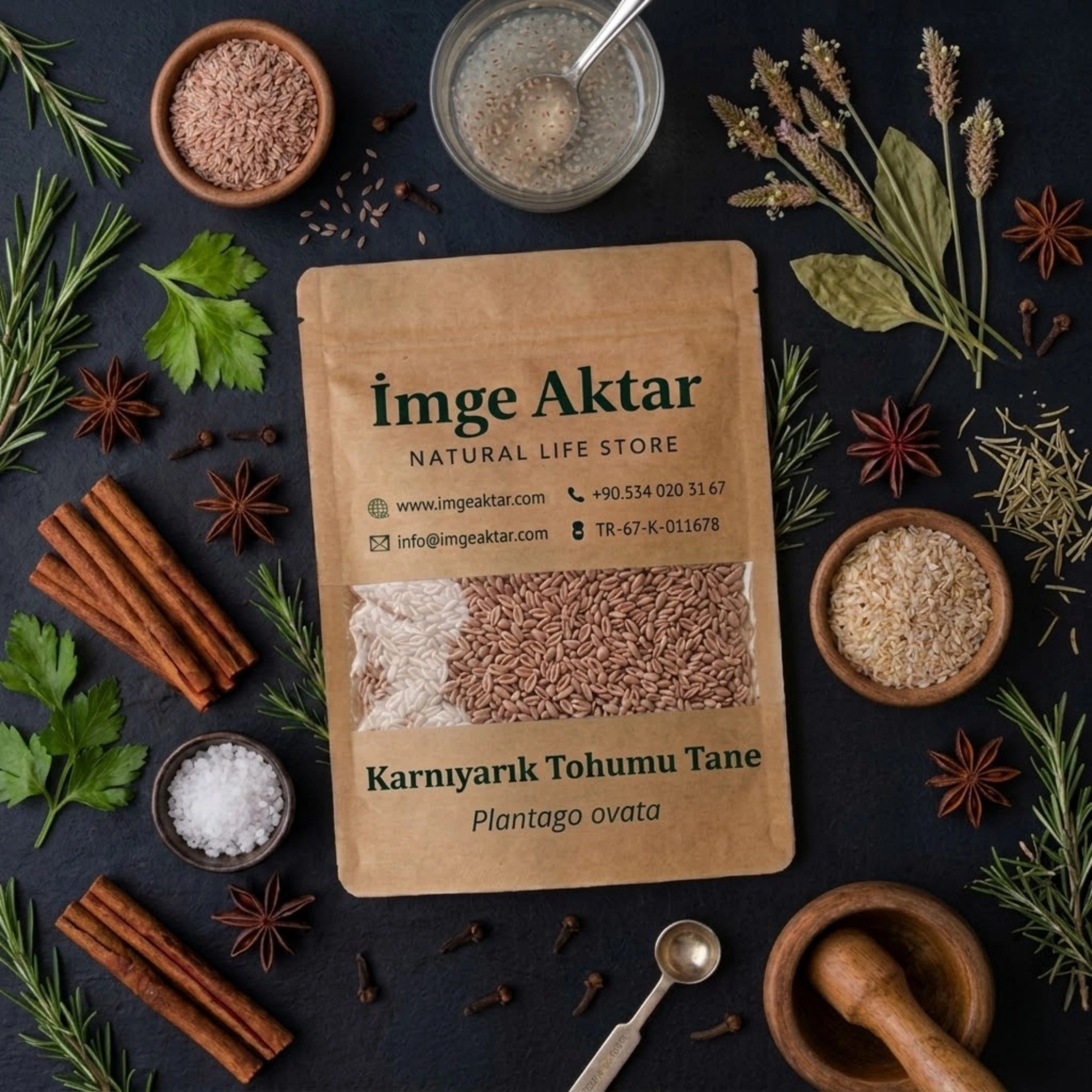 Karnıyarık Tohumu Tane Psyllium 100g